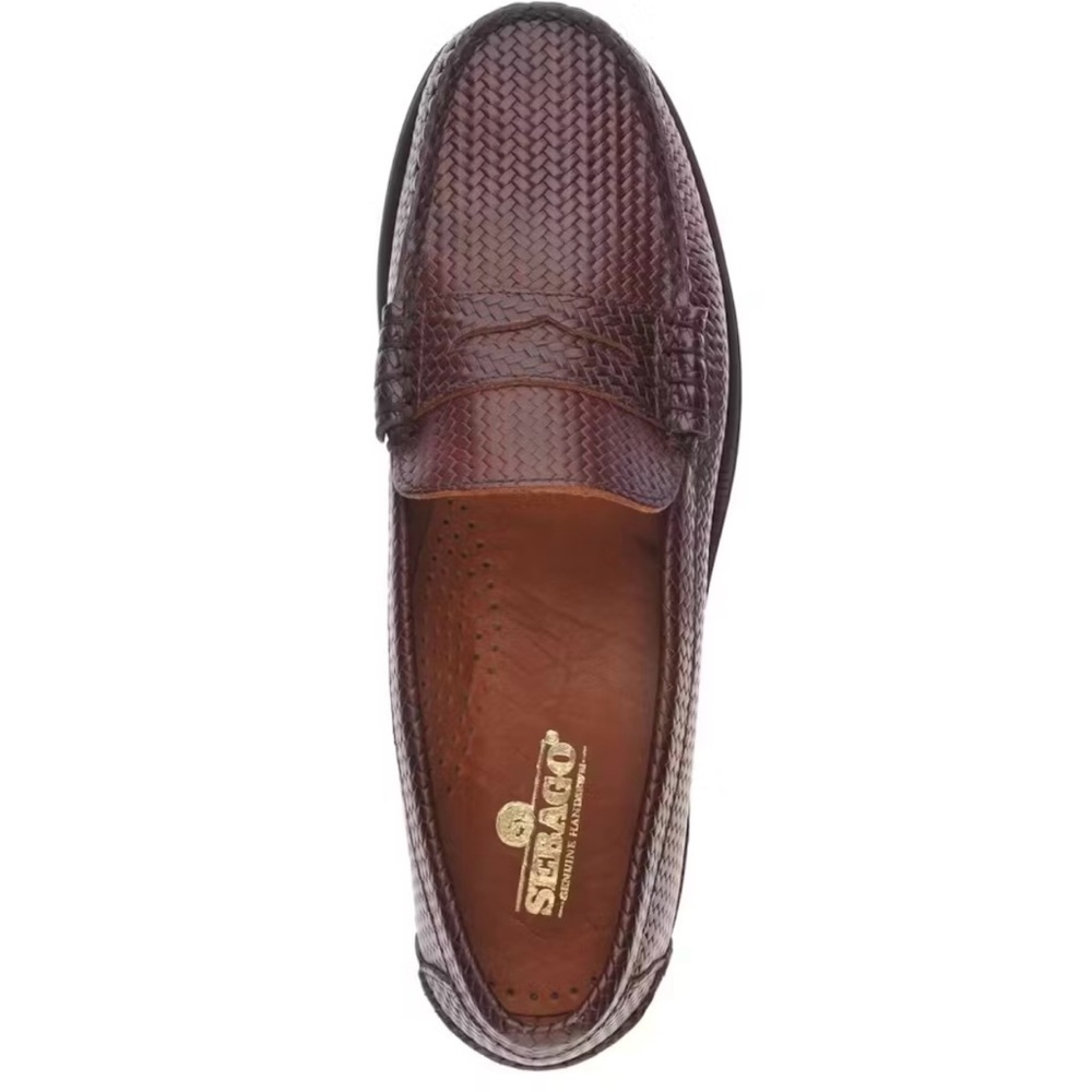 Sebago Men's Textured Brown Slip-On Loafers